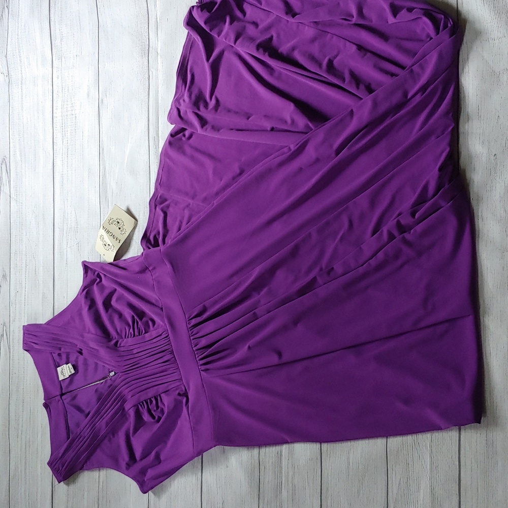 NWT Signature by Sangria Purple Maxi Dress - Picture 2 of 12